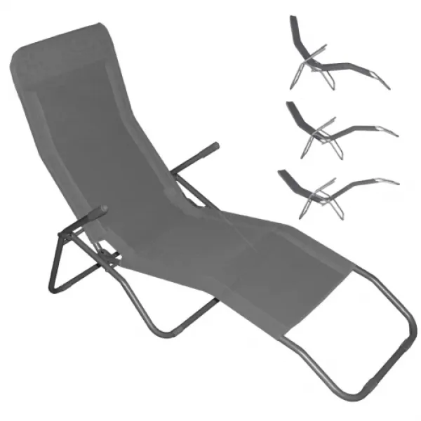 Кресло-шезлонг Jumi раскладной серый