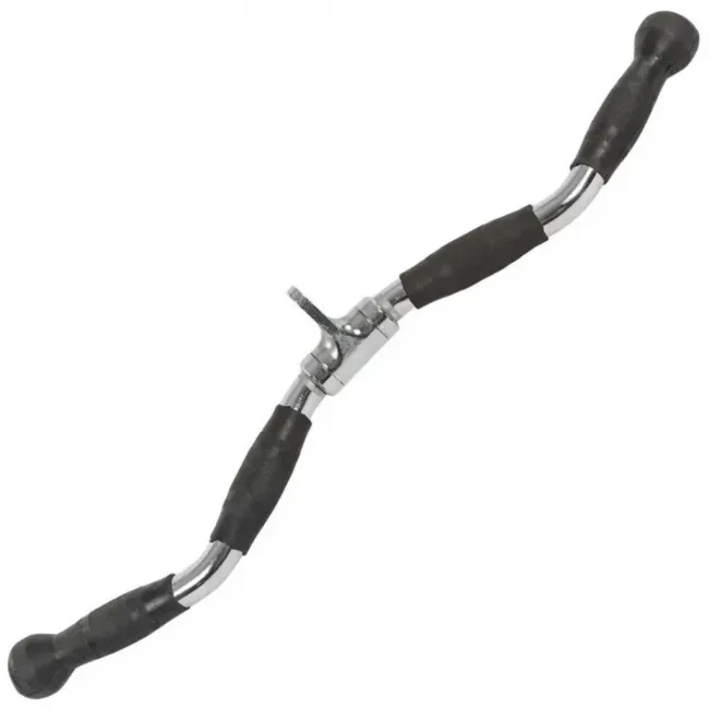 Ручка для верхней тяги York Fitness 70см W-образная с резиновыми рукоятками, хром Ручка для верхней тяги York Fitness 70см W-образная с резиновыми рукоятками, хром