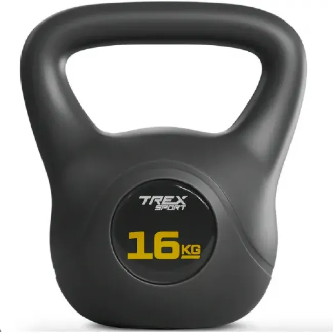 Гиря виниловая 16кг Trex Sport TX-016CKB черный Гиря виниловая 16кг Trex Sport TX-016CKB черный