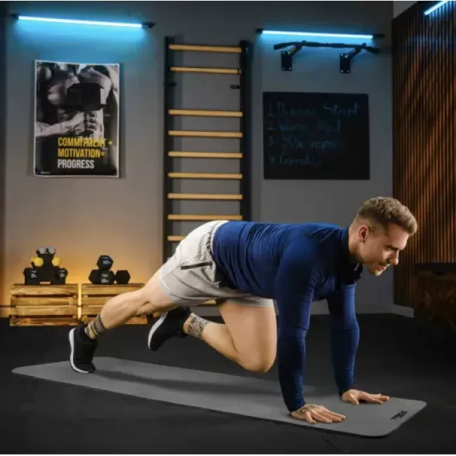 Коврик для йоги Trex Sport TX-018NGM NBR 1см 180х60 серый