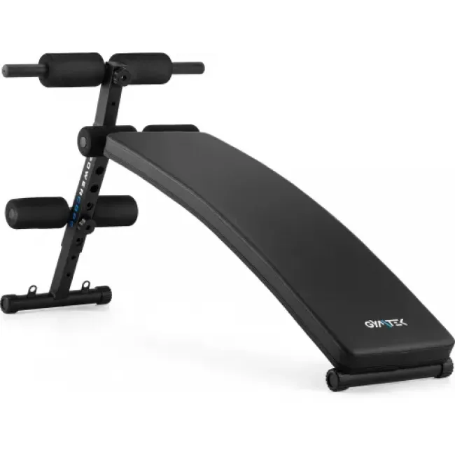 Наклонная скамья для тренировок пресса Gymtek XL200 с эспандерами для дома
