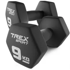 Гантелі для фітнесу 9 кг 2шт неопренові TREX Sport TX-090VD