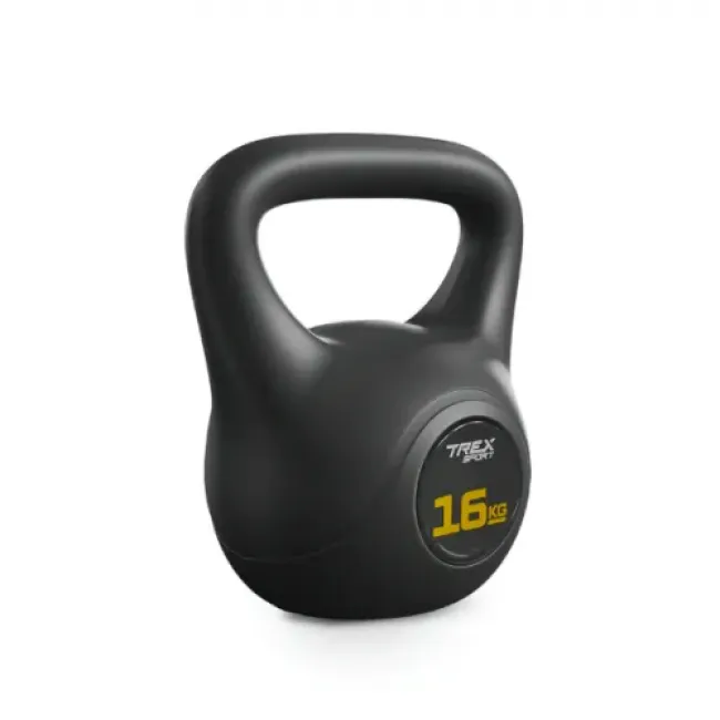 Гиря виниловая 16кг Trex Sport TX-016CKB черный