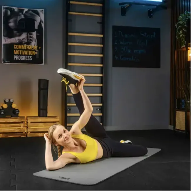 Коврик для йоги Trex Sport TX-018NGM NBR 1см 180х60 серый