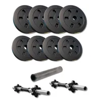 Набор гантели-штанга 2в1 Besport PowerPro 32кг с переходником