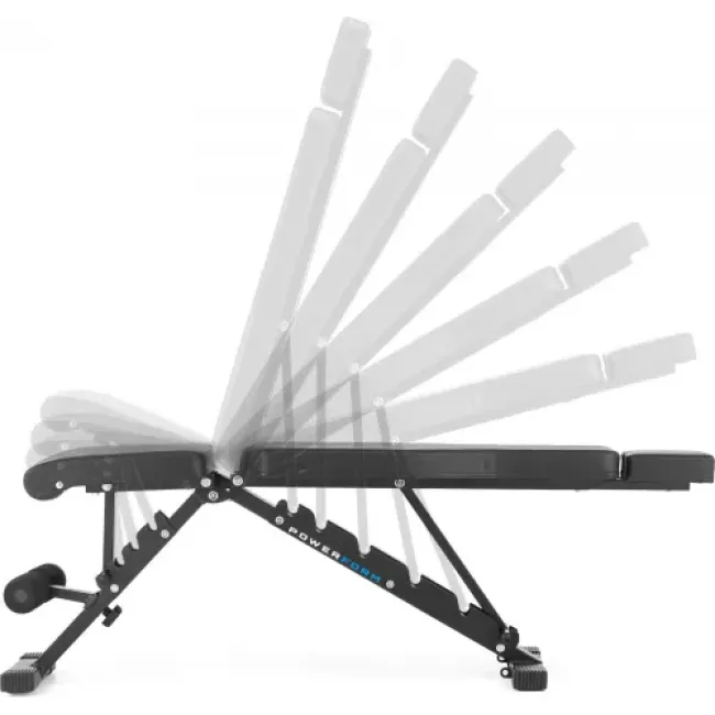 Складная регулируемая скамья для тренировок Gymtek XL500 с эспандерами