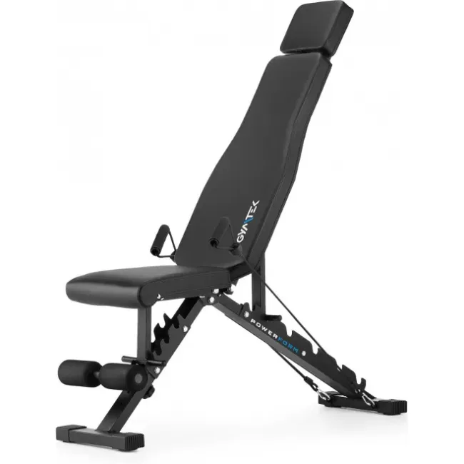 Складная регулируемая скамья для тренировок Gymtek XL500 с эспандерами