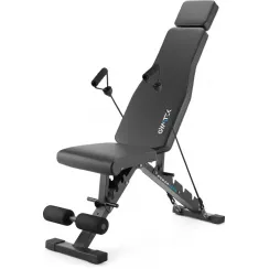 Складная регулируемая скамья для тренировок Gymtek XL500 с эспандерами