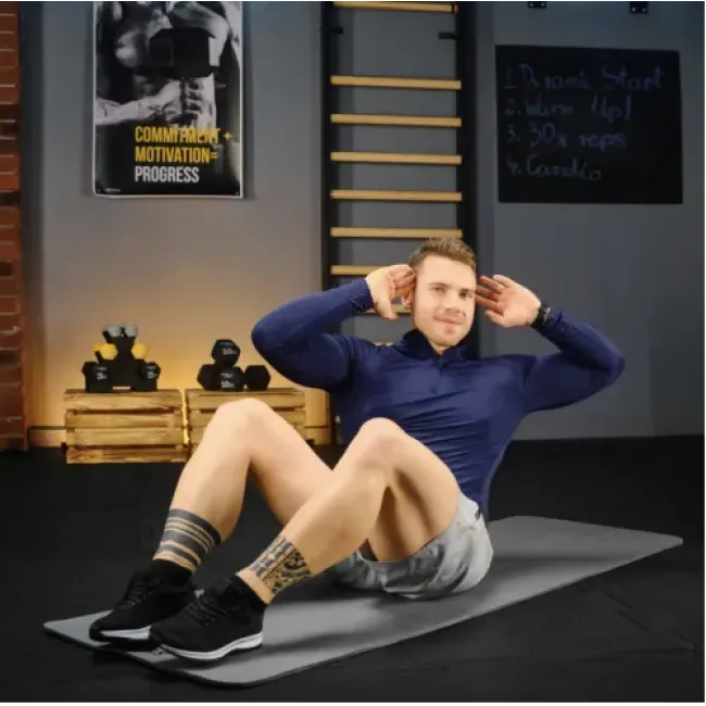 Коврик для йоги Trex Sport TX-018NGM NBR 1см 180х60 серый