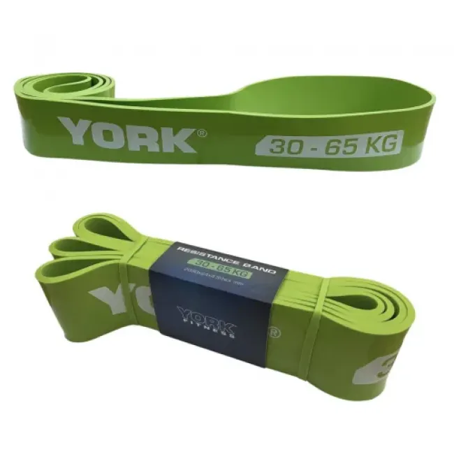 Резинка для фитнеса York 30-65кг - 2080x65x4,5 мм, салатовый