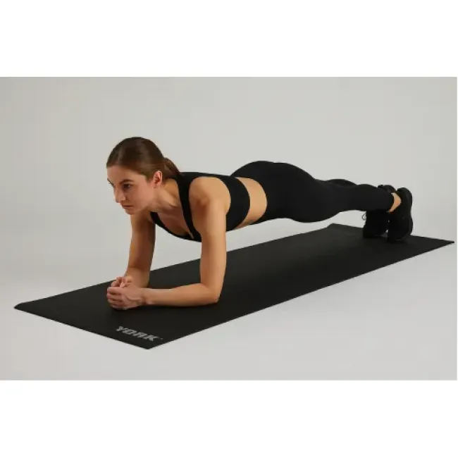 Коврик (мат) для фитнеса и йоги York Fitness 0,3см черный