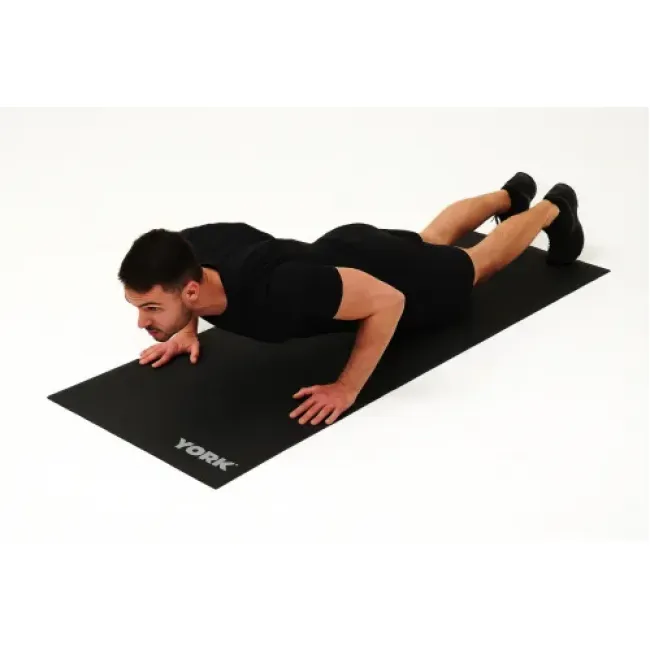 Коврик (мат) для фитнеса и йоги York Fitness 0,3см черный