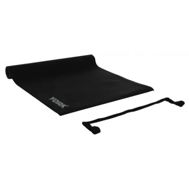 Коврик (мат) для фитнеса и йоги York Fitness 0,3см черный