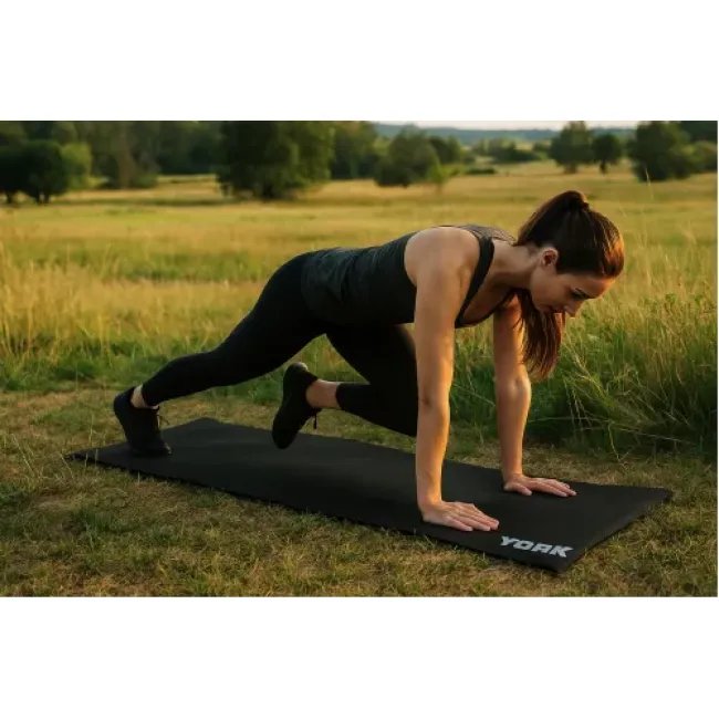 Коврик (мат) для фитнеса и йоги York Fitness 0,3см черный
