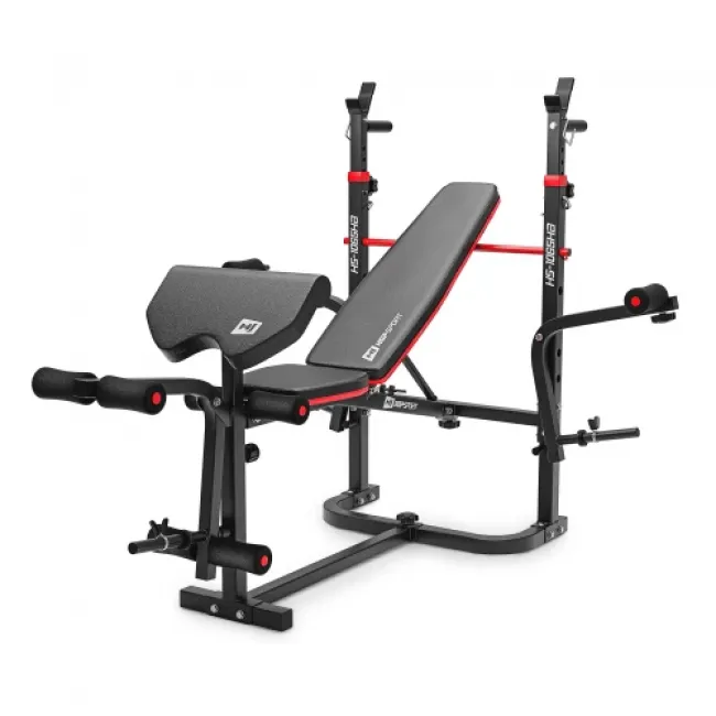 Набор Hop-Sport Premium 105 кг со скамьей HS-1065HB Pro, штангами и гантелями
