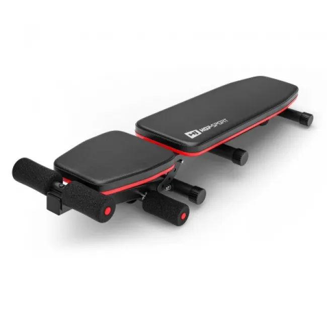 Набор Hop-Sport Premium 75 кг со скамьей HS-1010 Pro, штангами и гантелями