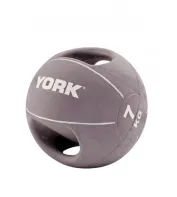 М'яч медбол 7 кг York Fitness із двома ручками, сірий