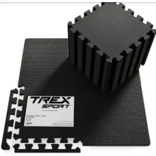 Мат-пазл EVA 1см Trex Sport TX-010PM - 24 частин чорний