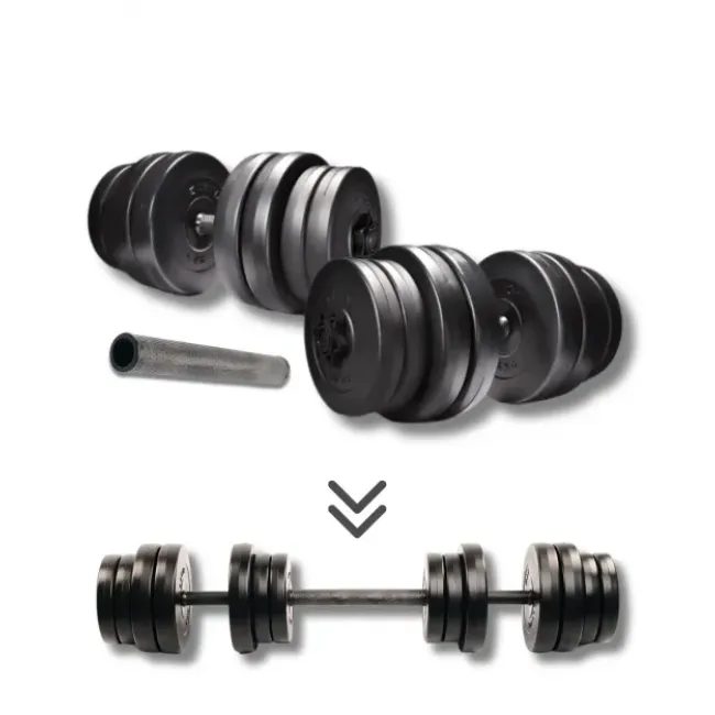 Гантели Elitum 2х31кг + удлинитель грифа для штанги