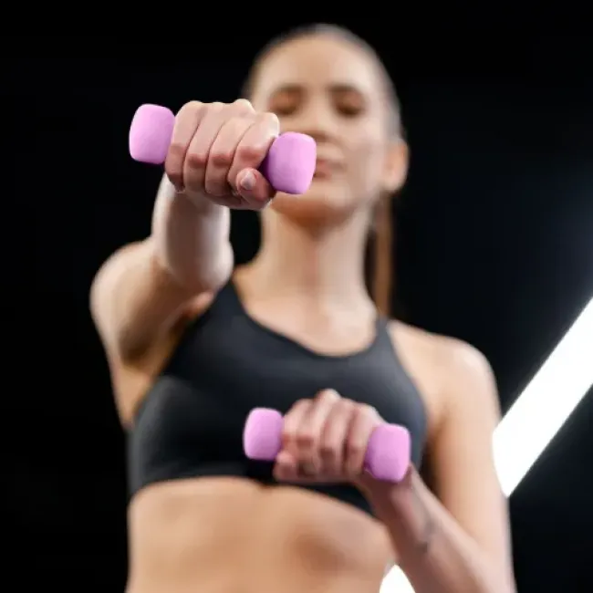Гантелі для фітнесу неопренові Gymtek Hex 2х0,5 кг рожевий