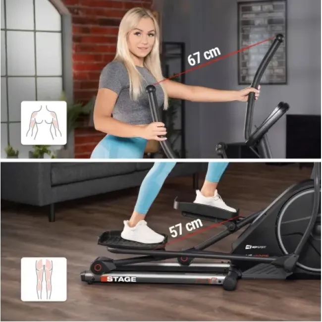 Орбитрек Hop-Sport HS-160CF Stage электромагнитный серый