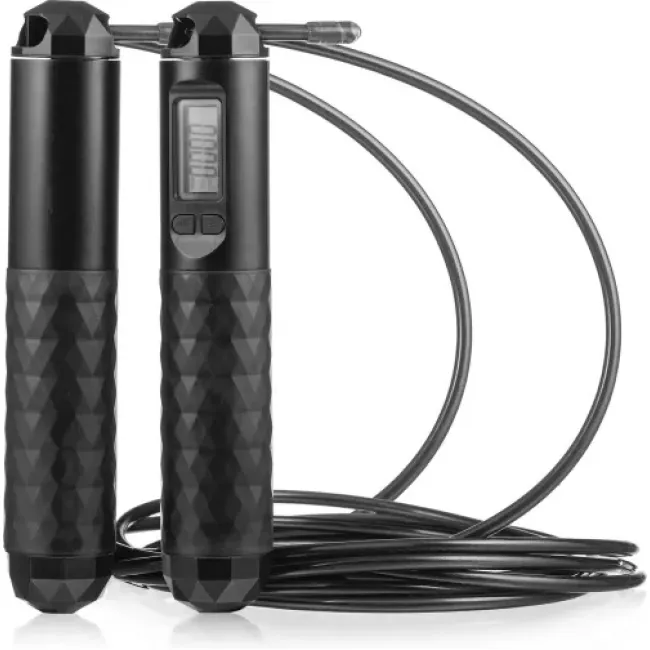 Умная скакалка Gymtek Smart с дисплеем и счетчиком черная