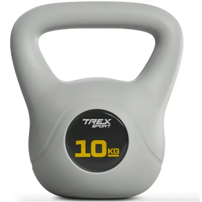 Гиря вінілова 10кг Trex Sport TX-010CKB сірий Гиря вінілова 10кг Trex Sport TX-010CKB сірий