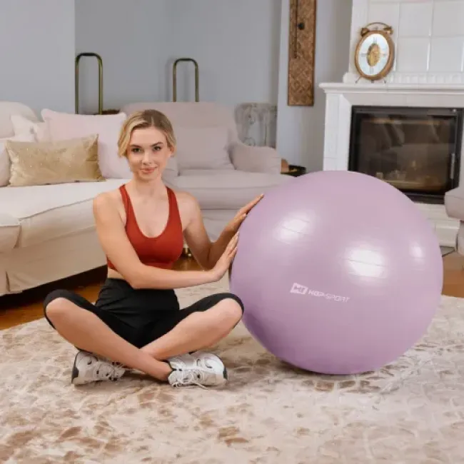 Фитбол Hop-Sport 85см сиреневый + насос