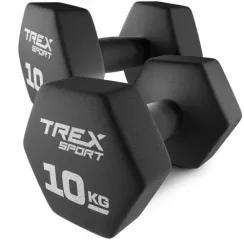 Гантелі для фітнесу 10 кг 2шт неопренові TREX Sport TX-100VD
