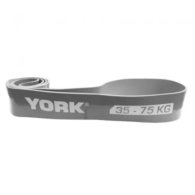 Резинка для фитнеса York 35-75кг - 2080x85x4,5 мм, серый