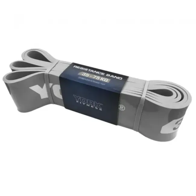 Резинка для фитнеса York 35-75кг - 2080x85x4,5 мм, серый