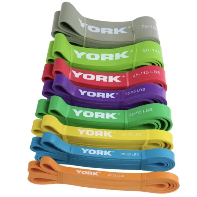 Резинка для фитнеса York 35-75кг - 2080x85x4,5 мм, серый