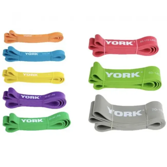 Резинка для фитнеса York 35-75кг - 2080x85x4,5 мм, серый