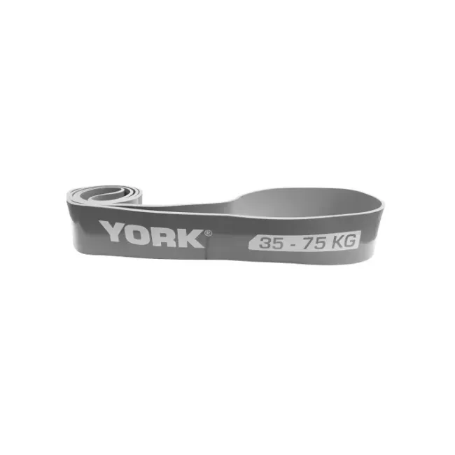 Резинка для фитнеса York 35-75кг - 2080x85x4,5 мм, серый
