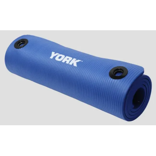 Мат для фитнеса с отверстиями York Fitness NBR 1см синий