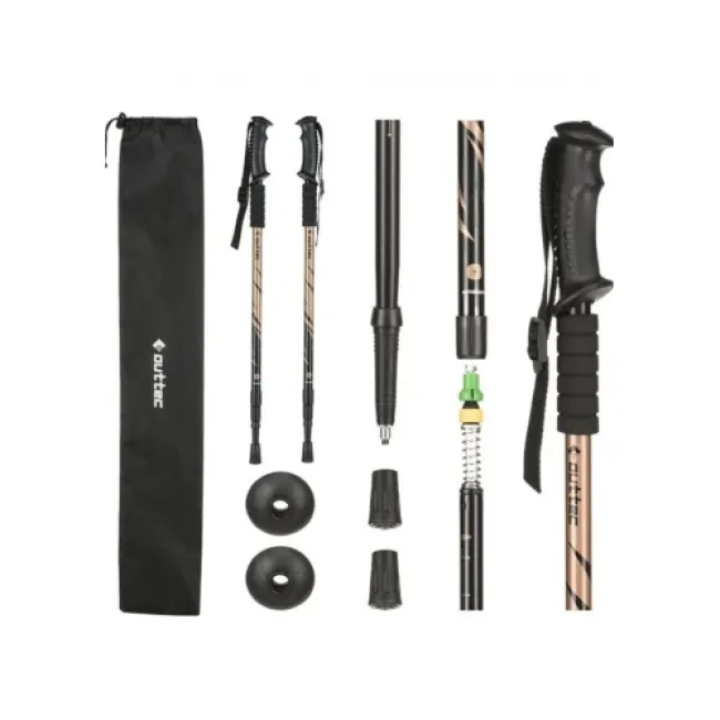 Трекинговые палки Outtec 3-х секционные 65-135 см Anti-shock ALU Трекинговые палки Outtec 3-х секционные 65-135 см Anti-shock ALU
