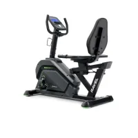 Горизонтальный велотренажер HS-120L Ravel черно-зеленый + мат