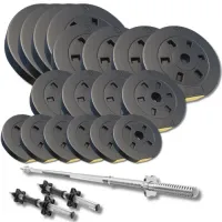 Набор со штангой и гантелями Besport PowerPro 89кг (гриф 167см)