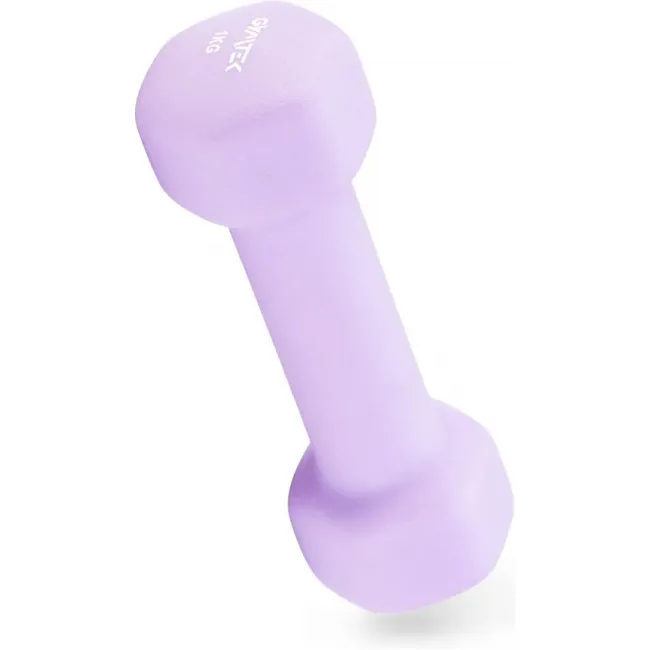 Гантелі для фітнесу неопренові Gymtek Hex 2х1кг лавандовий