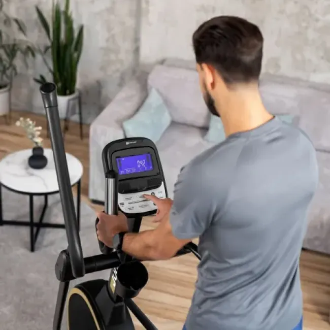 Орбитрек Hop-Sport HS-250CF Jucon черно-золотистый