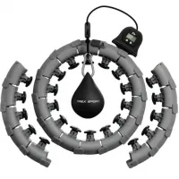 Хулахуп Trex Sport TX-020CHH массажный с утяжелителем и счетчиком серый