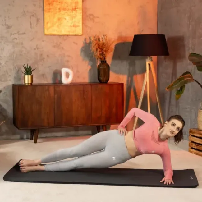 Коврик для йоги Hop-Sport HS-NB016GM NBR 1,5см черный