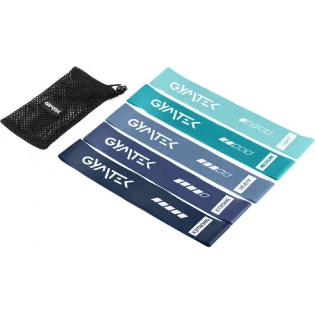 Набор резинок для фитнеса Gymtek 0,5-30кг синий