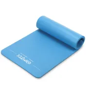 Коврик (мат) для йоги и фитнеса Gymtek NBR 1 см голубой