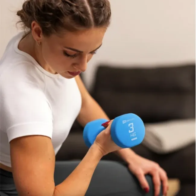 Гантели для фитнеса неопреновые круглые Hop-Sport HS-V030DR 2x3 кг синий