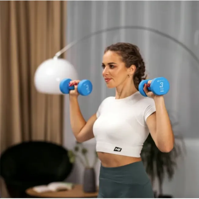 Гантели для фитнеса неопреновые круглые Hop-Sport HS-V030DR 2x3 кг синий