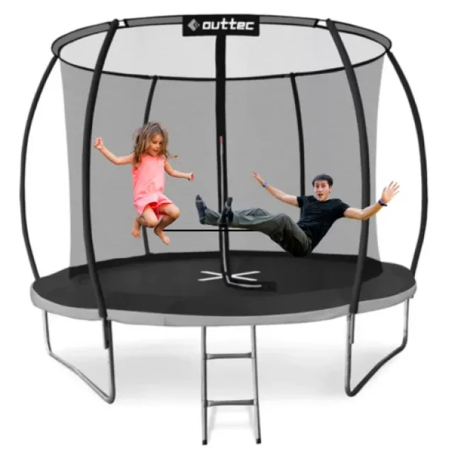 Батут Outtec Premium 10ft (312cm) черно-серый с внутренней сеткой