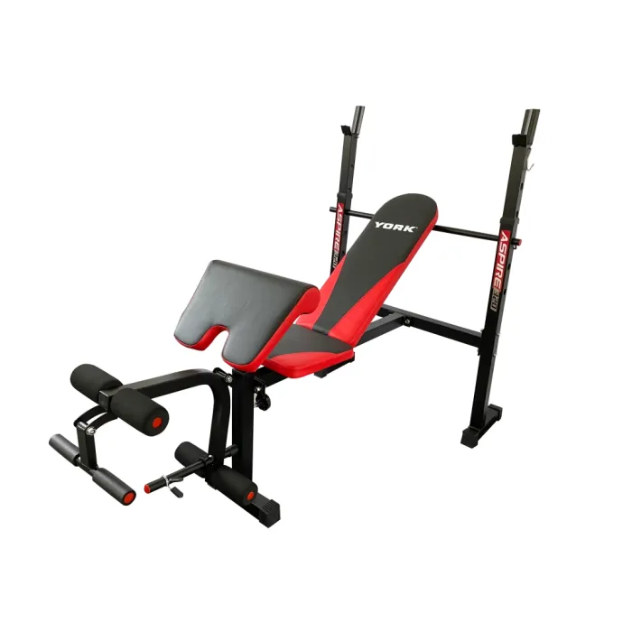 Лава для жиму York Fitness ASPIRE 320 зі стійкою для штанги та партою Скотта