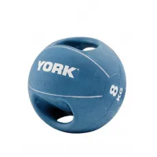 Мяч медбол 8 кг York Fitness с двумя ручками синий