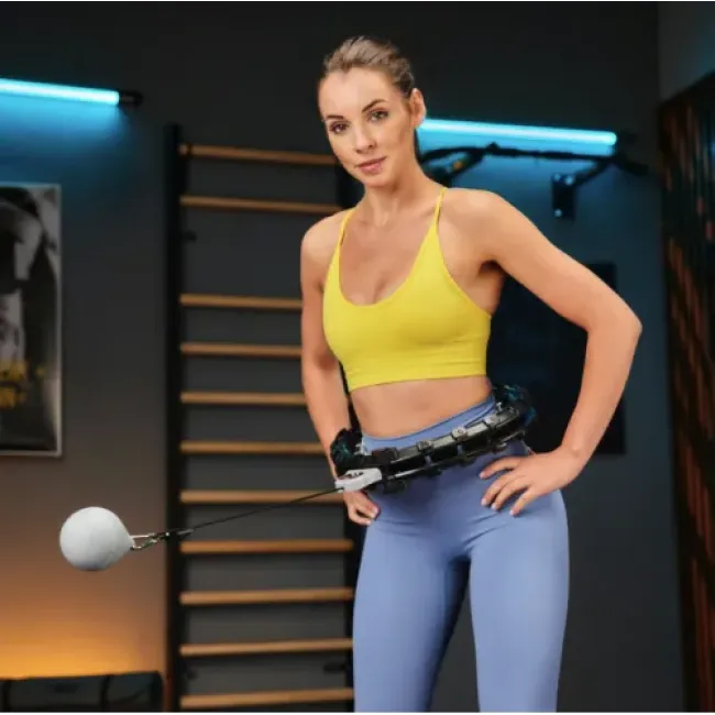 Хулахуп Trex Sport TX-020CHH массажный с утяжелителем и счетчиком черный